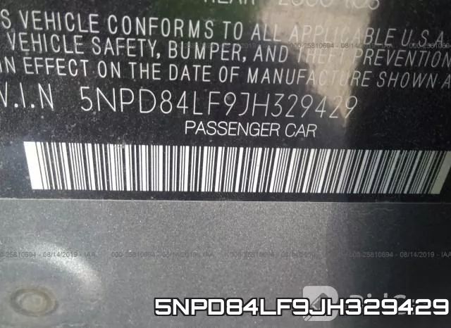 5NPD84LF9JH329429 фото 10