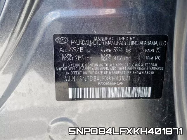 5NPD84LFXKH401871 фото 2