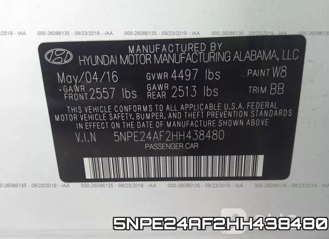 5NPE24AF2HH438480 фото 10