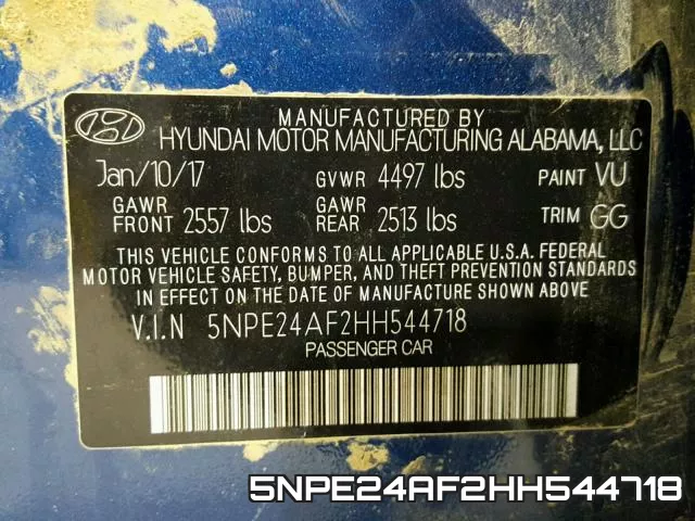 5NPE24AF2HH544718 фото 2