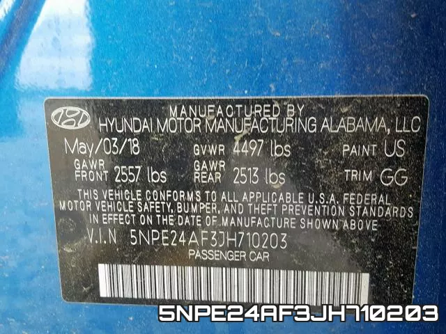 5NPE24AF3JH710203 фото 2