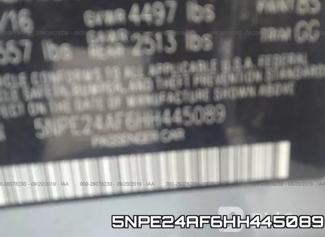 5NPE24AF6HH445089 фото 10