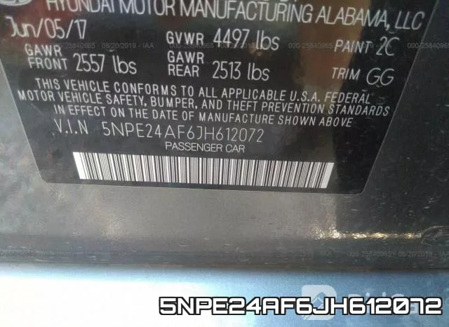 5NPE24AF6JH612072 фото 10
