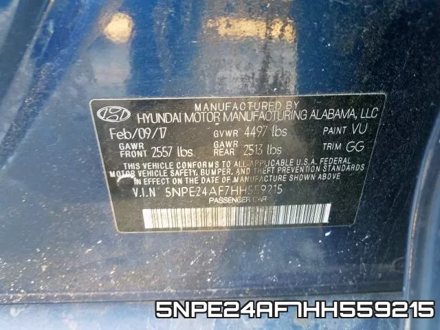 5NPE24AF7HH559215 фото 2