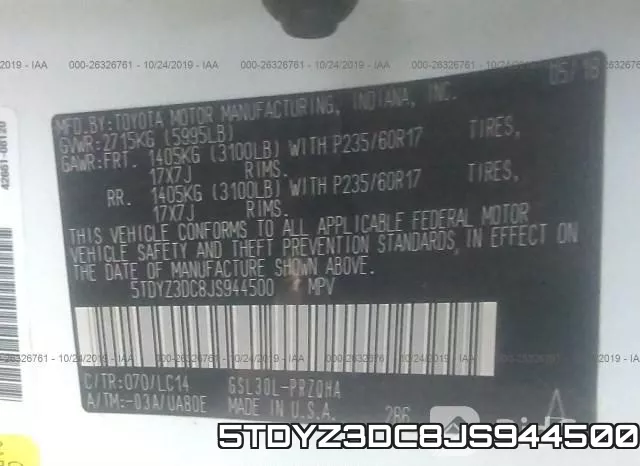 5TDYZ3DC8JS944500 фото 10