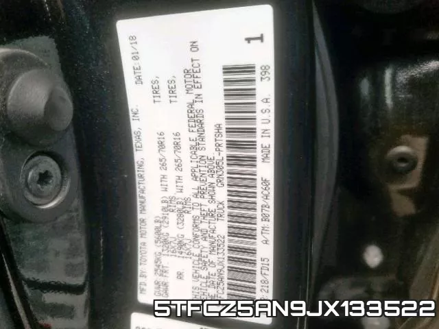 5TFCZ5AN9JX133522 фото 2