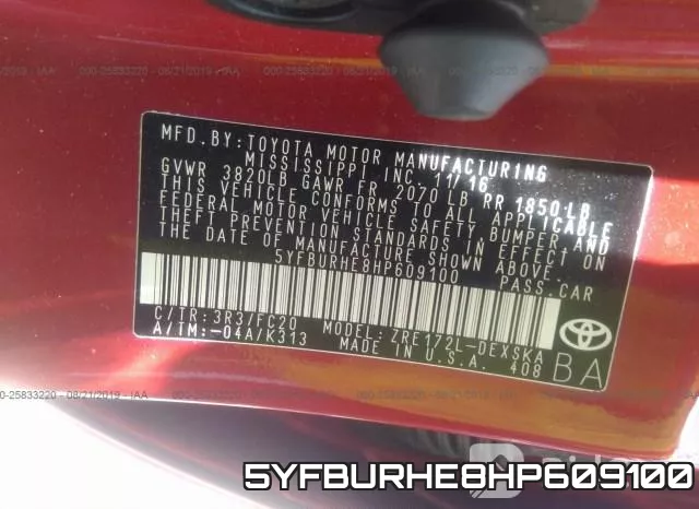 5YFBURHE8HP609100 фото 10