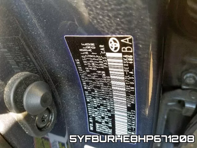 5YFBURHE8HP671208 фото 2