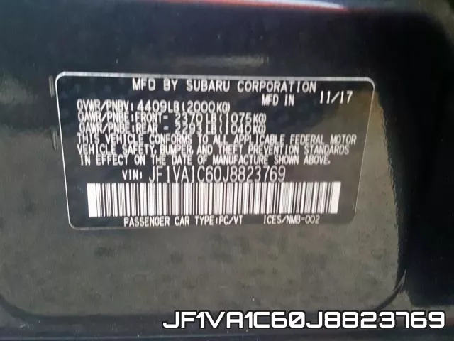 JF1VA1C60J8823769 фото 2