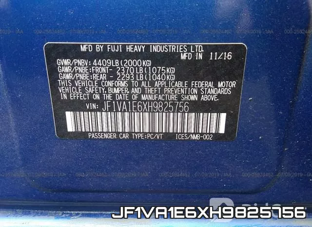 JF1VA1E6XH9825756 фото 10