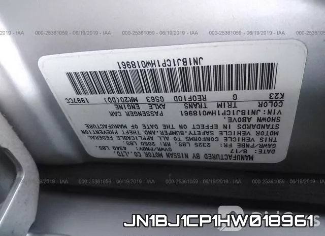 JN1BJ1CP1HW018961 фото 8