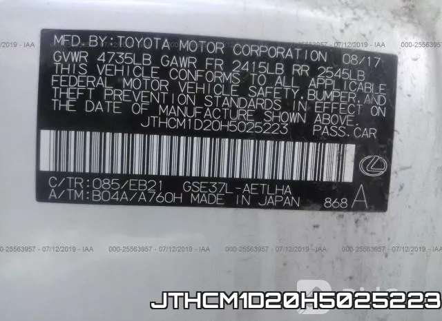 JTHCM1D20H5025223 фото 10