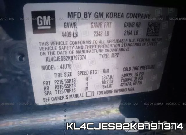KL4CJESB2KB797374 фото 9