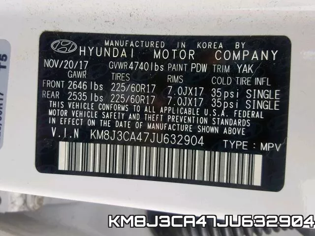 KM8J3CA47JU632904 фото 2
