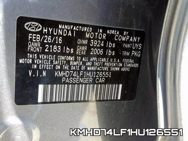 KMHD74LF1HU126551 фото 2