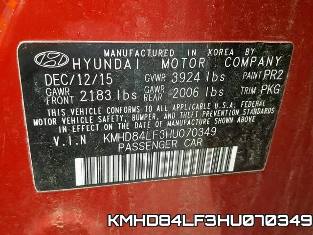 KMHD84LF3HU070349 фото 2