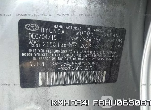 KMHD84LF8HU063087 фото 10