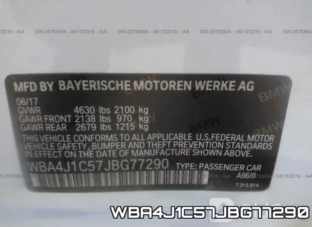 WBA4J1C57JBG77290 фото 9
