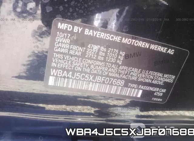 WBA4J5C5XJBF07688 фото 10