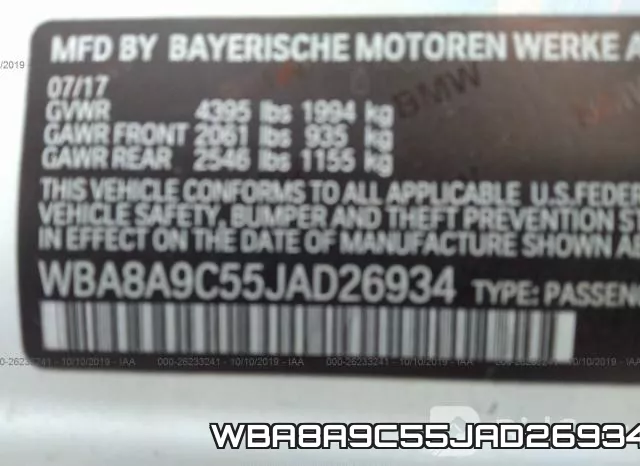 WBA8A9C55JAD26934 фото 10