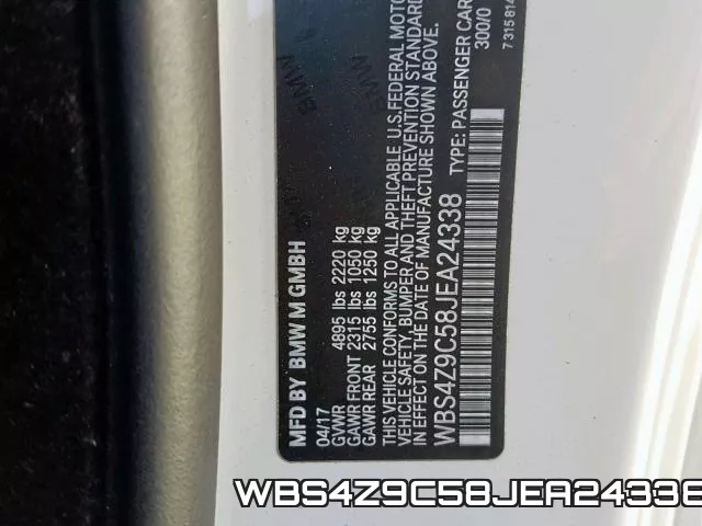 WBS4Z9C58JEA24338 фото 2