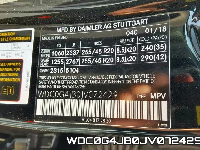WDC0G4JB0JV072429 фото 2