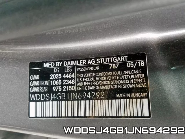 WDDSJ4GB1JN694292 фото 2
