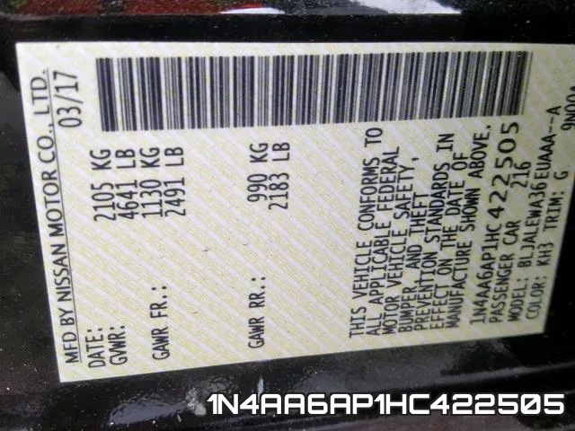 1N4AA6AP1HC422505 фото 2