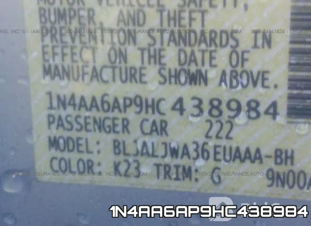 1N4AA6AP9HC438984 фото 10
