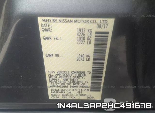 1N4AL3AP2HC491678 фото 10