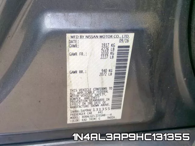 1N4AL3AP9HC131355 фото 2