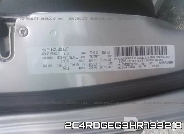 2C4RDGEG3HR733218 фото 10