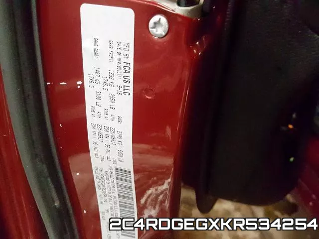 2C4RDGEGXKR534254 фото 2