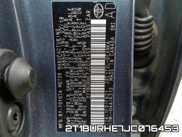 2T1BURHE7JC076453 фото 2