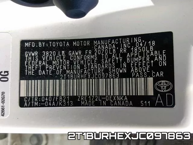 2T1BURHEXJC097863 фото 2