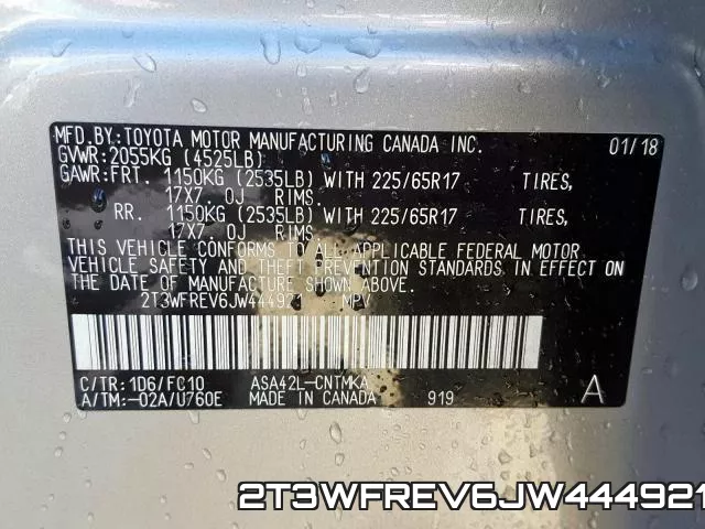 2T3WFREV6JW444921 фото 2