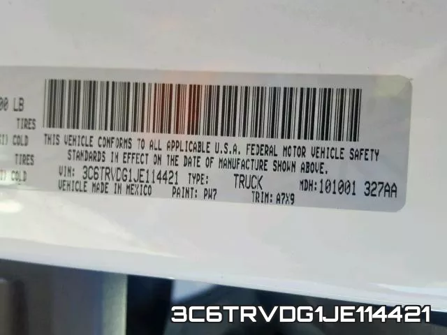 3C6TRVDG1JE114421 фото 2