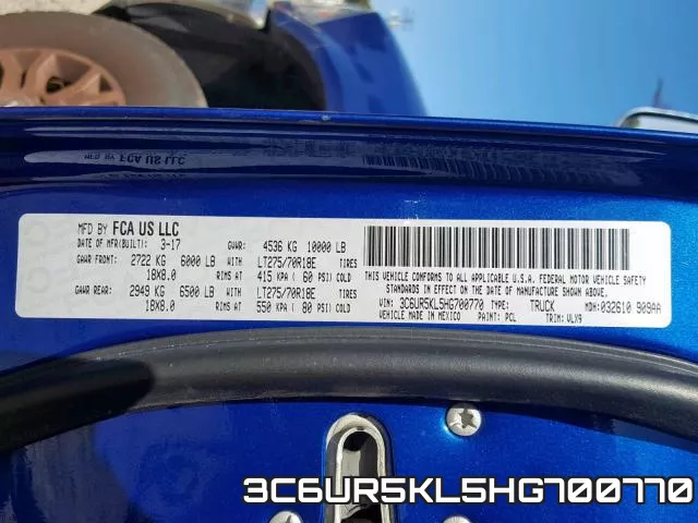 3C6UR5KL5HG700770 фото 2