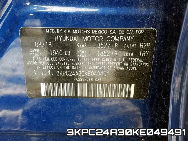 3KPC24A30KE049491 фото 2