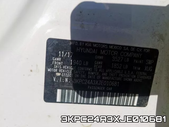 3KPC24A3XJE010681 фото 2