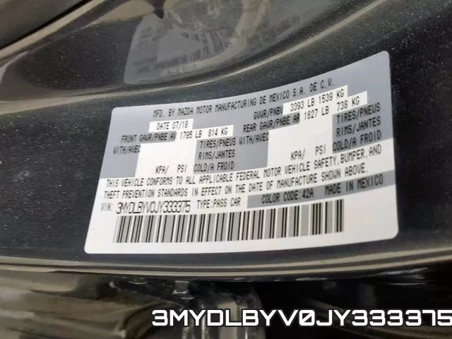3MYDLBYV0JY333375 фото 2