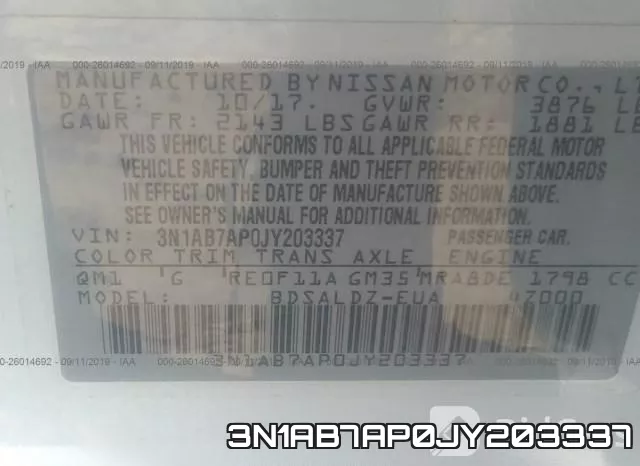 3N1AB7AP0JY203337 фото 10