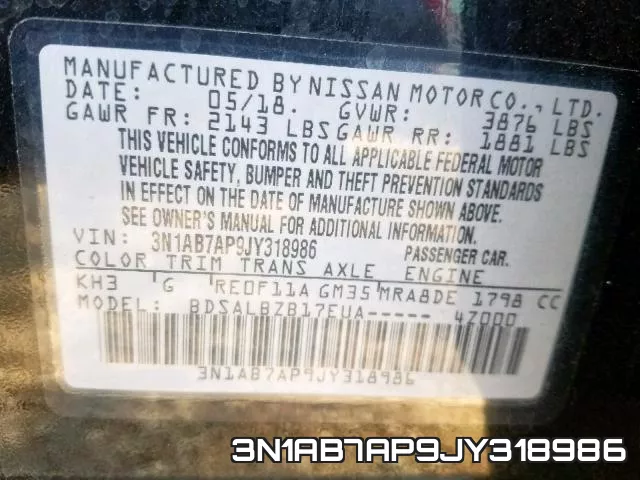 3N1AB7AP9JY318986 фото 2