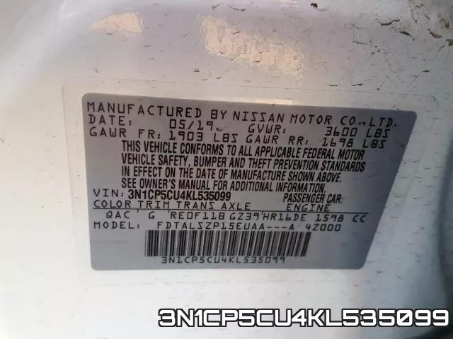 3N1CP5CU4KL535099 фото 2