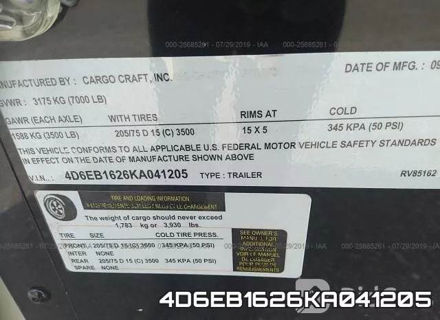 4D6EB1626KA041205 фото 10