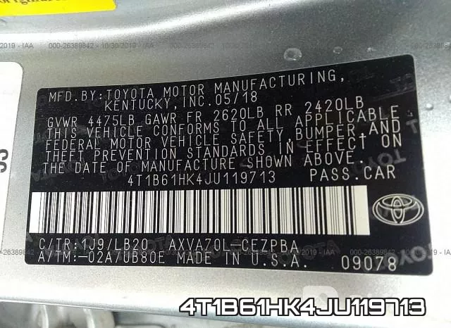 4T1B61HK4JU119713 фото 10
