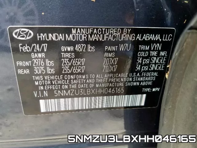 5NMZU3LBXHH046165 фото 2
