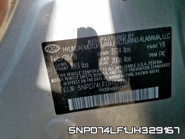 5NPD74LF1JH329167 фото 2