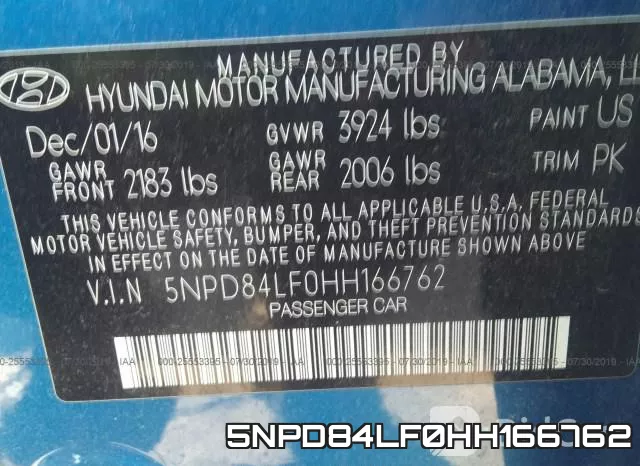 5NPD84LF0HH166762 фото 8