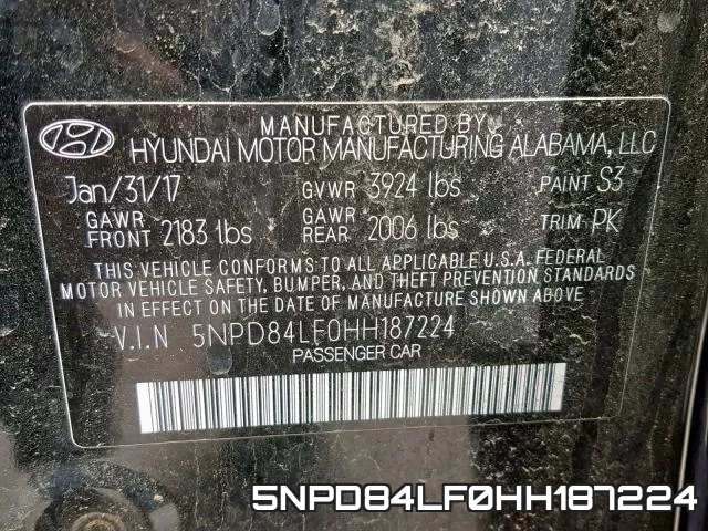 5NPD84LF0HH187224 фото 2